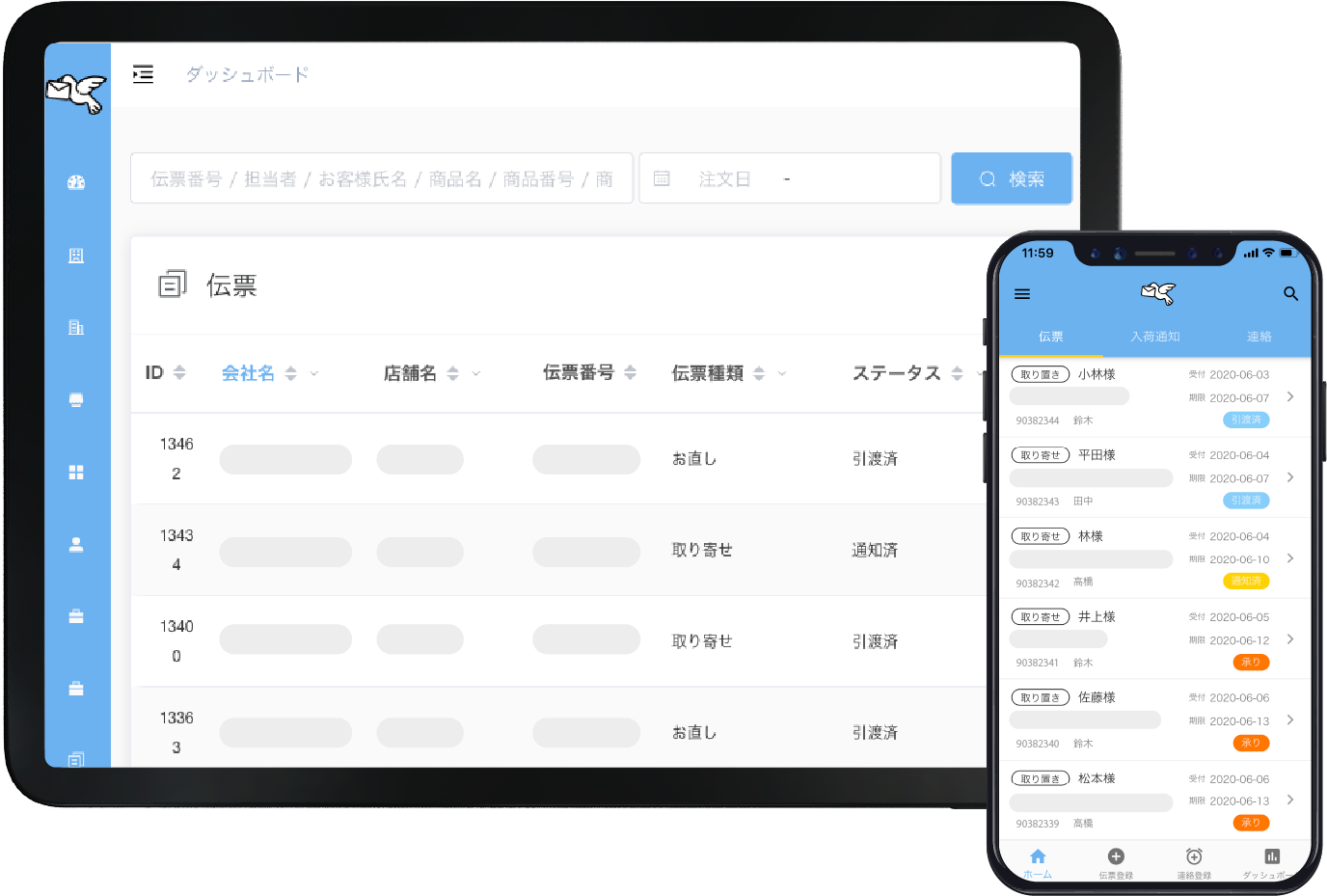 タブレット、iPhone
